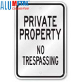 Metal Yard Reflective Private Property No Trespassing Sign